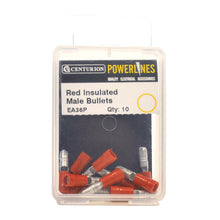 Load image into Gallery viewer, Centurion Powerlines Red Insulated Male Bullets - Pack of 10 - EA36P
