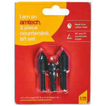 Load image into Gallery viewer, Amtech - 3 Piece Countersunk Bit Set
