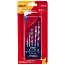 Load image into Gallery viewer, Amtech - 5pc Masonry Drill Bit Set
