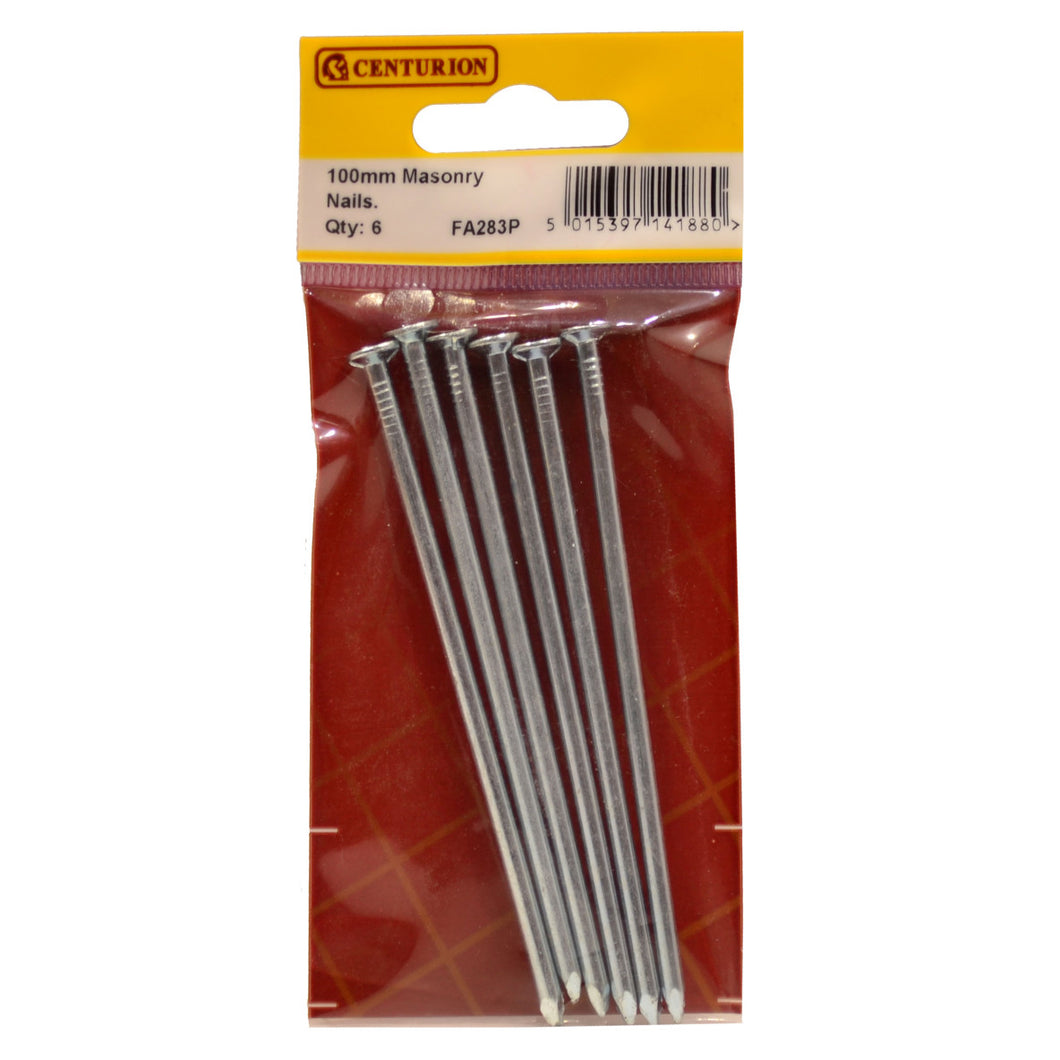 Centurion 100mm Masonry Nails (Pack of 6)