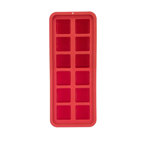 Fusion Twist Silicone Ice Cube Tray - Red