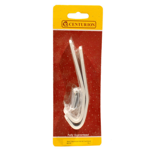 Centurion - Silver Aluminum coat Hooks - HE11P