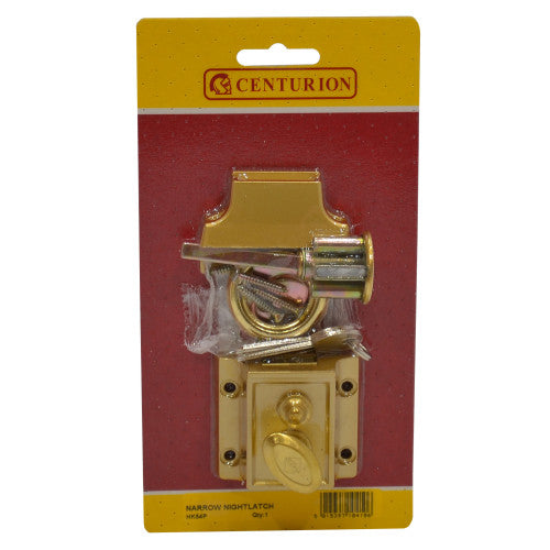 Centurion Narrow Brass 60mm Nigh Latch