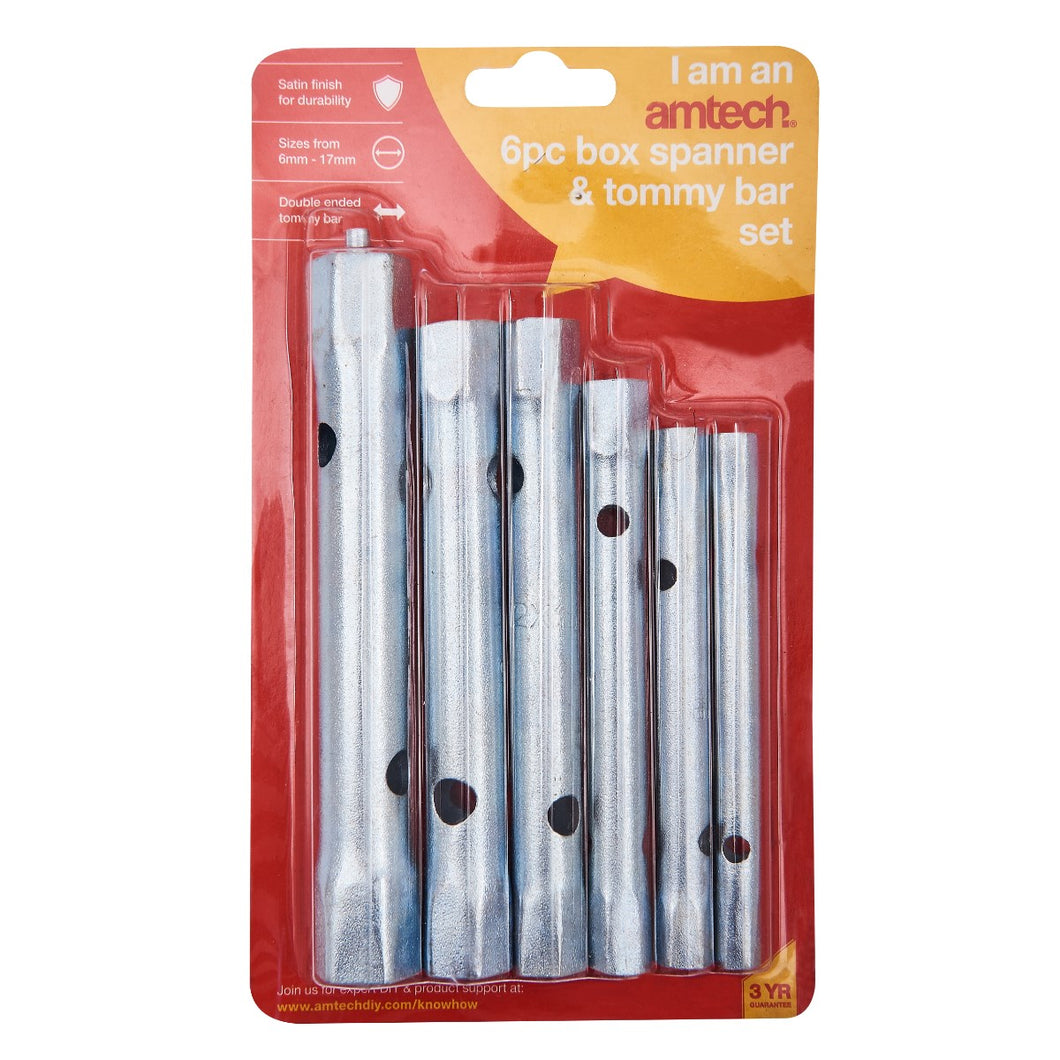 Amtech - 6pc Box Spanner & Tommy Bar Set