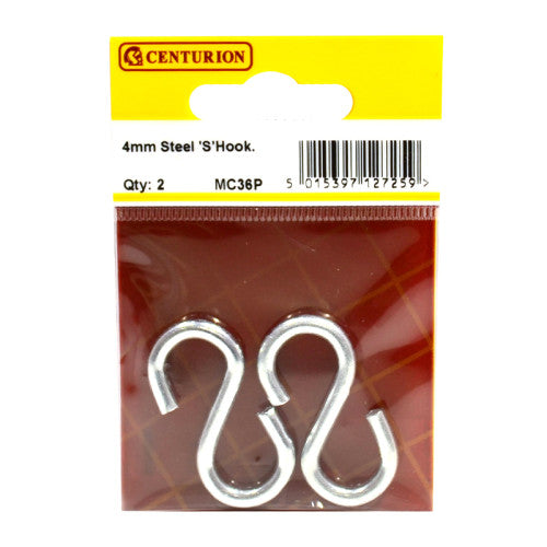 Centurion - 4mm 'S' Hook - MC36P