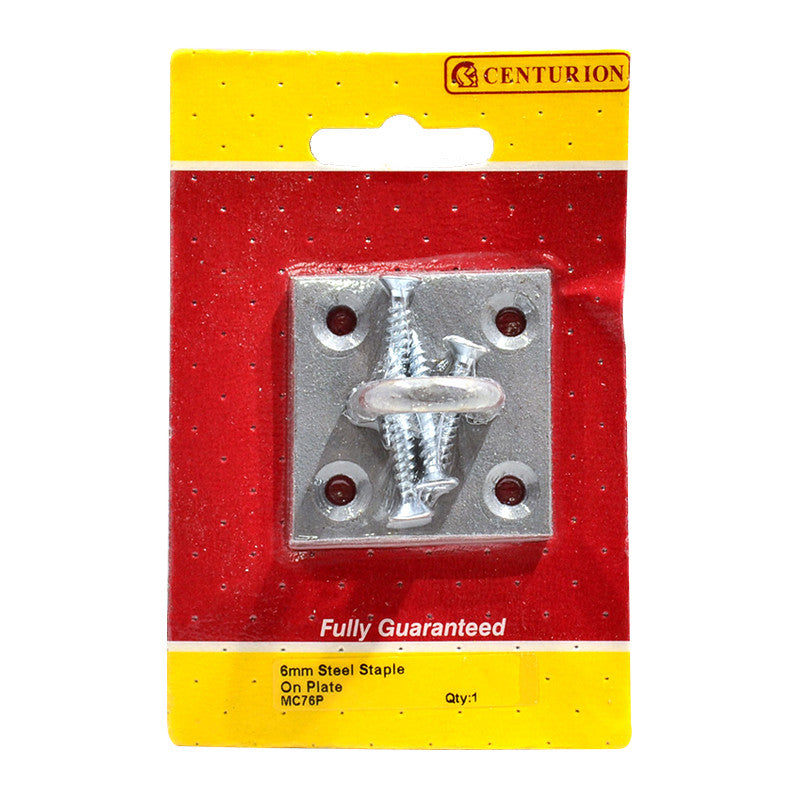 Centurion - Staple On Plate, Galvanised, 6mm