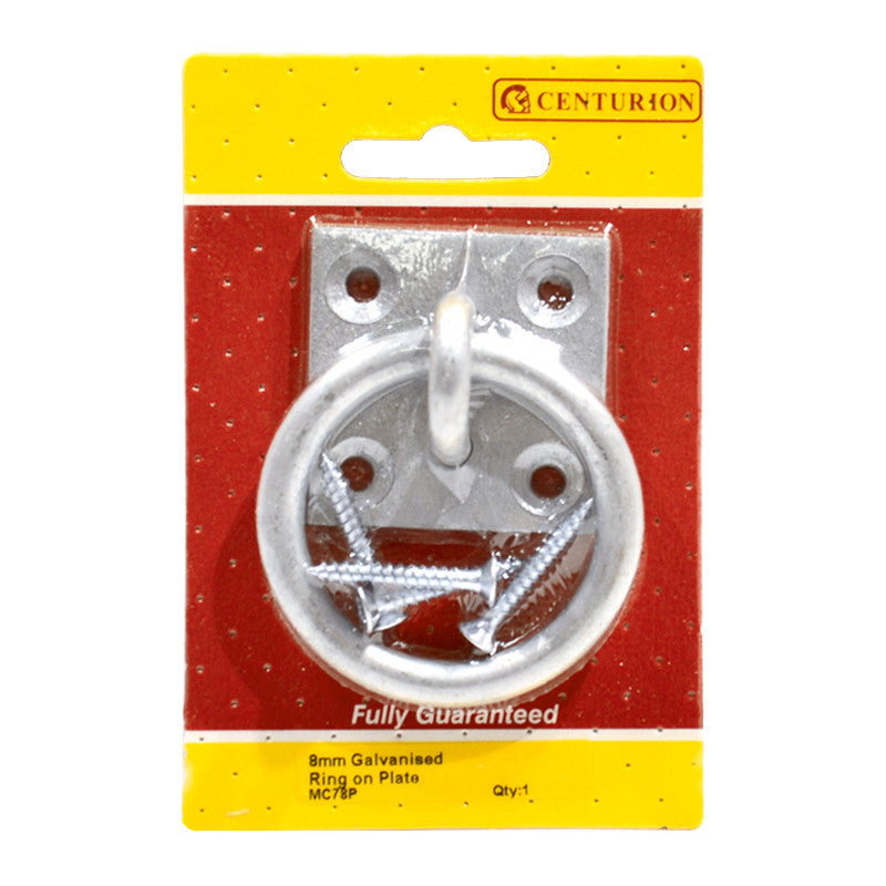 Centurion - Ring On Plate, Galvanised, 8mm