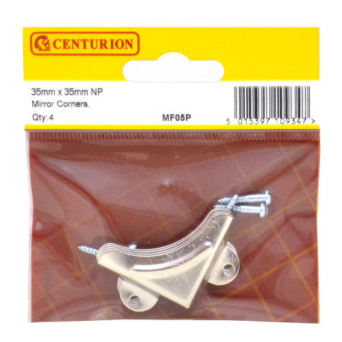 Centurion - 35mm x 35mm Nickel Plated Mirror Corners - MF05P
