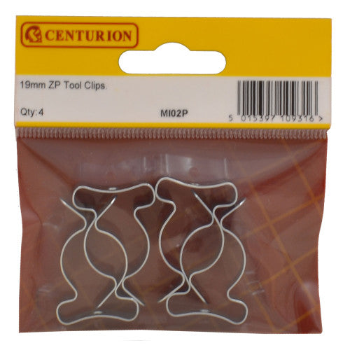 Centurion - 19mm Zinc Plated Tool Clips - Pack of 4 - MI02P