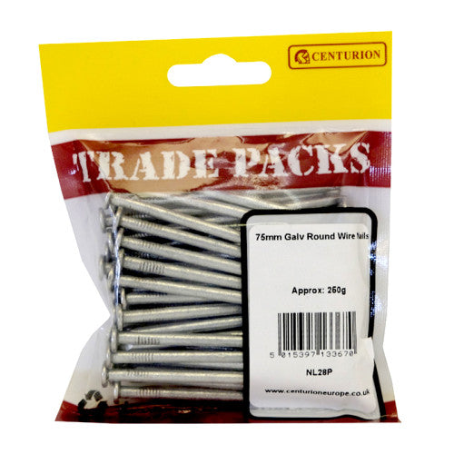 Centurion - 75mm Galvanised Round Wire Nails - NL28P