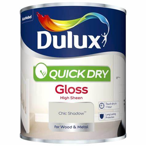 Dulux Quick Dry Gloss High Sheen for Wood & Metal - Chic Shadow 750ml