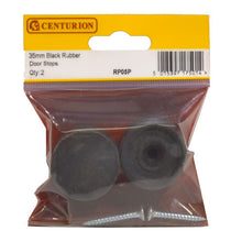 Load image into Gallery viewer, Centurion - 35mm Black Rubber Door Stops - Pack of 2 - RP05P
