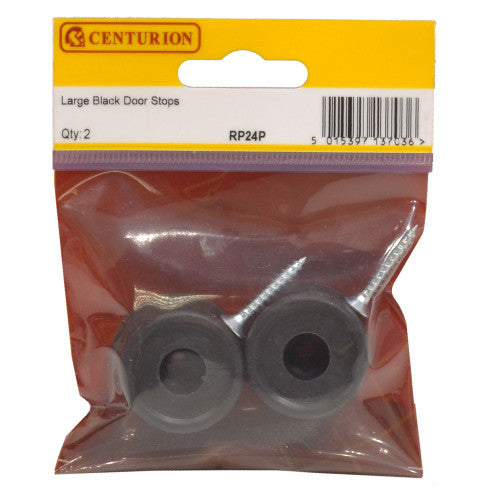 Centurion - 35mm Black Plastic Door Stops (pack of 2) - RP24P