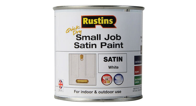 Rustins Quick Dry Small Job Satin Paint - Satin White 250ml