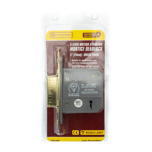Centurion - 5 Lever Mortice Deadlock - 75mm