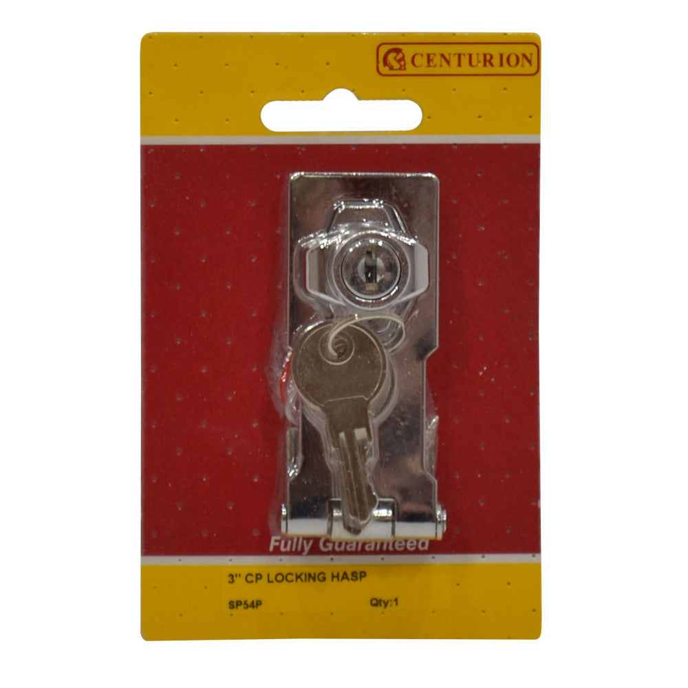 Centurion - Locking Hasp, Chrome Plated, 75mm