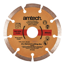 Load image into Gallery viewer, Amtech - 115mm (4-1/2&quot;) Diamond Cutting Disc
