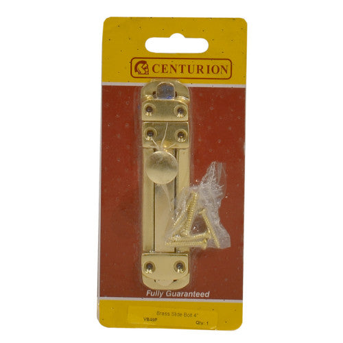 Centurion - 100mm Brass Slide Bolt - VB49P