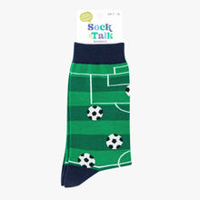 Load image into Gallery viewer, Football Pitch Bamboo Socks in Green: UK 7-11 | EU 40.5-46 | US 8-12

