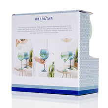 Load image into Gallery viewer, Twist Gin Glasses - Set of 2 Blue/Green
