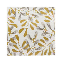 Load image into Gallery viewer, Gold Mistletoe Christmas Paper Napkins - 20 Pack | Christmas Decor |
