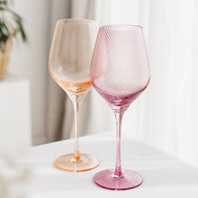 Load image into Gallery viewer, Twist Coloured Wine Glasses - Set of 2 Pink/Peach
