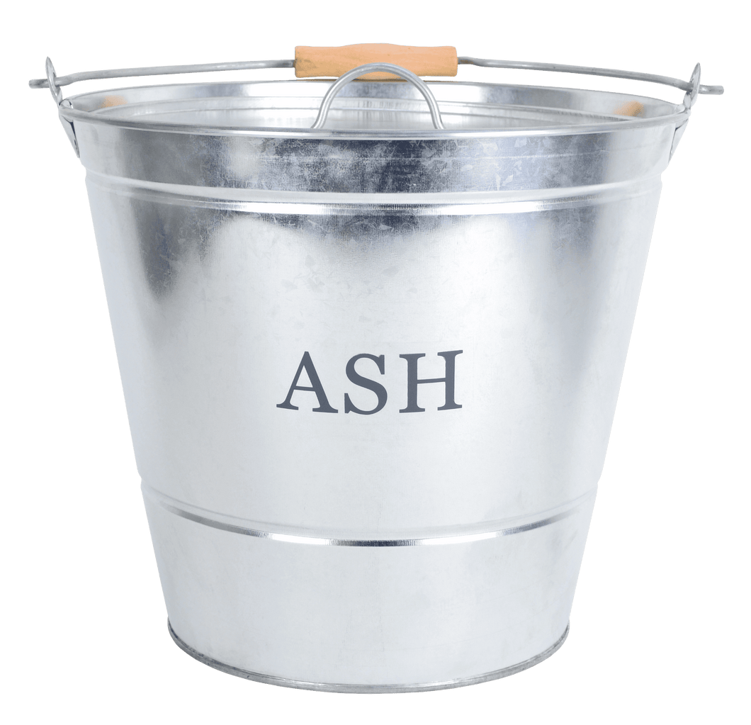 Manor Fireside Metal Ash Bucket - Galvanised 32cm