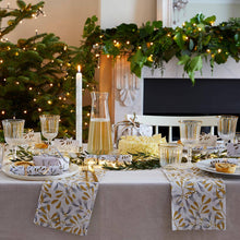 Load image into Gallery viewer, Gold Mistletoe Christmas Paper Napkins - 20 Pack | Christmas Decor |
