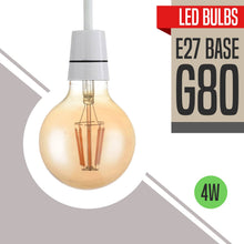 Load image into Gallery viewer, Vintage LED Bulb E27 G80 Dimmable 4W Globe Light Warm White ~3377

