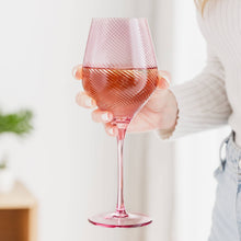 Load image into Gallery viewer, Twist Coloured Wine Glasses - Set of 2 Pink/Peach
