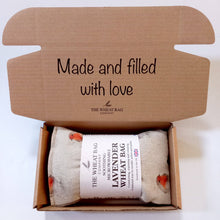 Load image into Gallery viewer, New Robin - Duo Fabric Wheat Bag: Lavender
