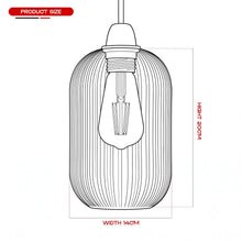 Load image into Gallery viewer, Ribbed Glass Pendant Shade E27 Easy Fit Lampshade ~6860: Style 1
