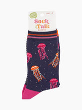 Load image into Gallery viewer, Women's Bamboo Socks - Navy, Jellyfish: UK 3-7 | EU 36-40 | US 5-9
