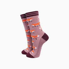 Load image into Gallery viewer, Pink Fox Women's Fluffy Bamboo Socks: UK 3-7 | EU 36-40 | US 5-9
