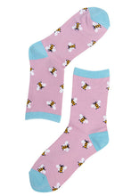 Load image into Gallery viewer, Women's Bamboo Socks - Pink, Bee
