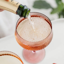 Load image into Gallery viewer, Twist Champagne Coupe Glasses - Set of 2 Pink/Peach
