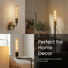 Load image into Gallery viewer, Vintage T185 Tubular LED Bulb E27 Dimmable Filament Warm Amber ~6593: T185 3W - Pack 1
