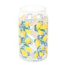 Load image into Gallery viewer, Lemon Print Can Glass
