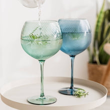 Load image into Gallery viewer, Twist Gin Glasses - Set of 2 Blue/Green
