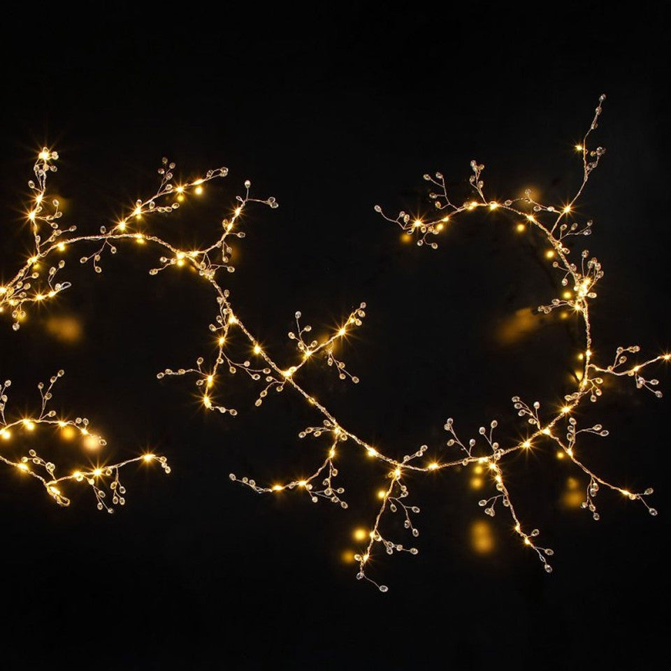 Noma 1.8m Warm White LED Gold Jewelled Garland