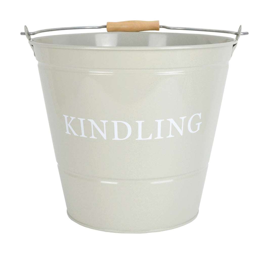 Manor Fireside Metal Kindling Bucket- Olive Green 32cm