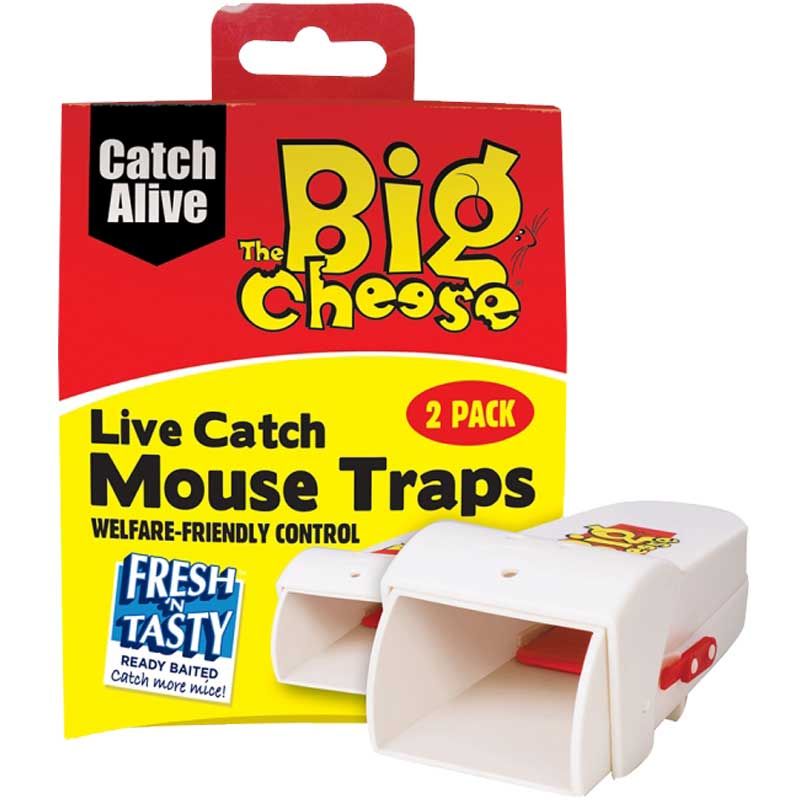 Big Cheese Live Catch Mouse Traps - Twin Pack