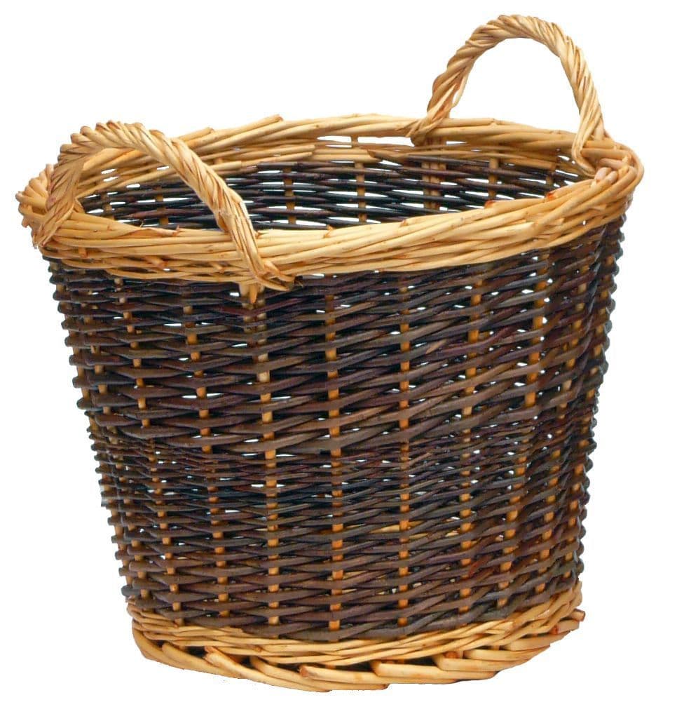 Manor Fireside Duo Tone Wicker Log Basket - H36cm D40cm