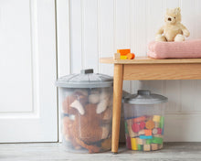 Load image into Gallery viewer, WHAM Fun Bin 21 litre Clear &amp; Cool Grey
