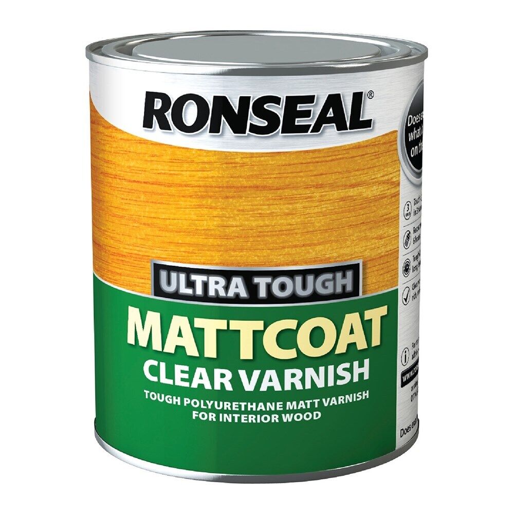 Ronseal Ultra Tough clear Varnish MattCoat 750ml