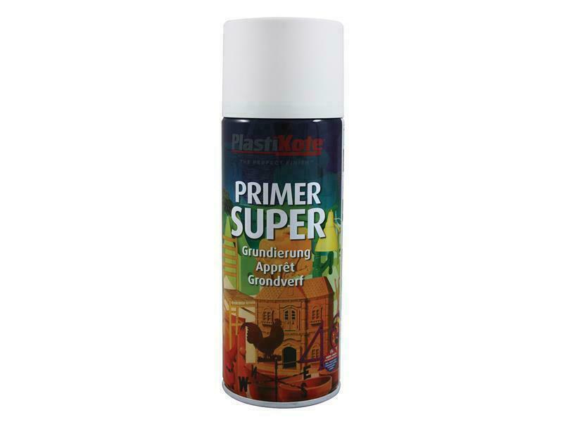 Plastikote Super Spray Primer White 400ml