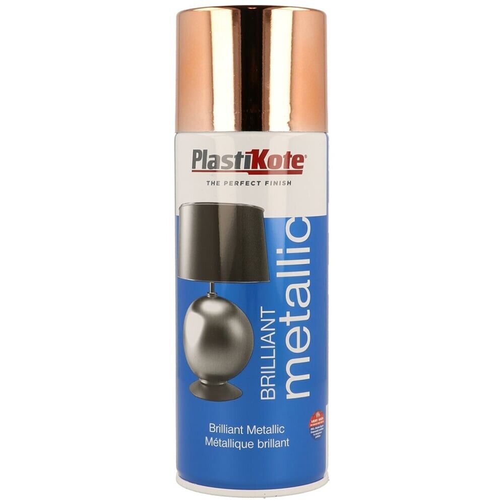 Plastikote Brilliant Metallic Aerosol Spray Paint Copper 400ml