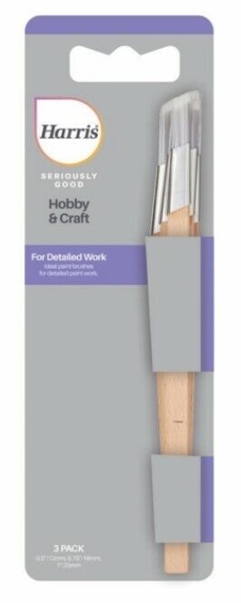 Harris Seriously Good Hobby & Craft 3 Pack Paint Brushes