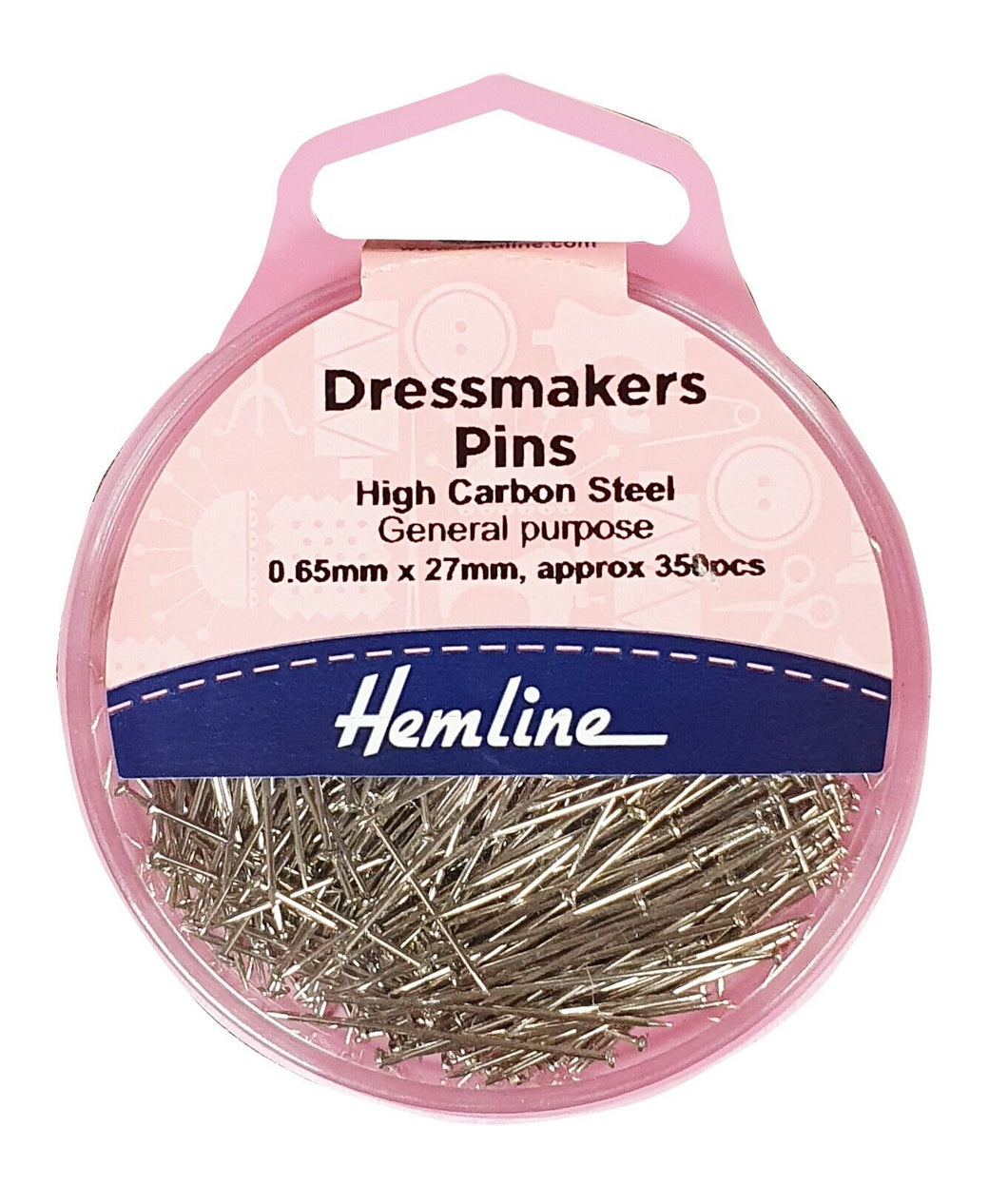 Hemline Dressmakers Pins  0.65mm x 27mm approx 350pcs