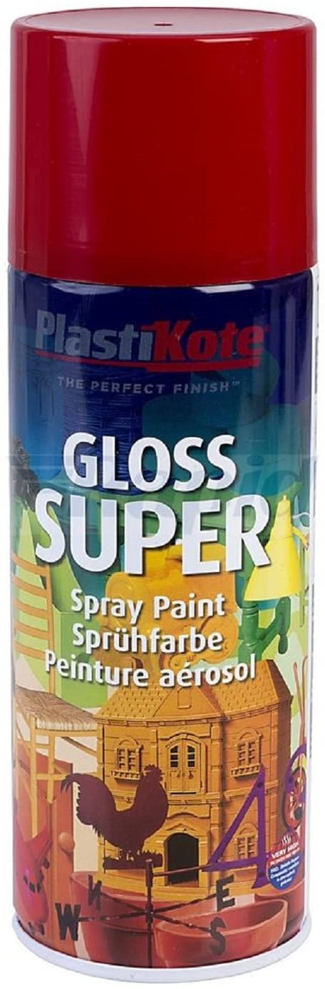 Plasti-kote  Super Gloss - Bright Red, 400ml